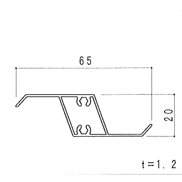 ルーバー格子 KT-M6520 【定尺=6100】