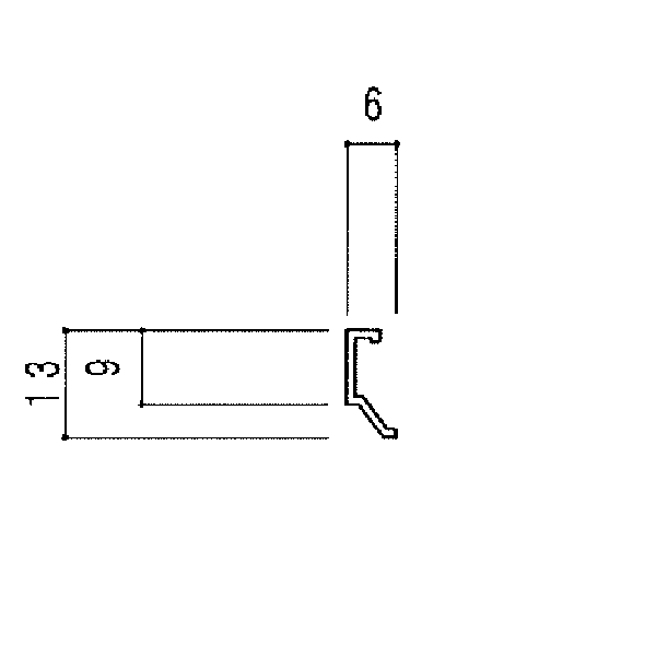 ガラスＨ枠押え KT-T0613【定尺=4600】