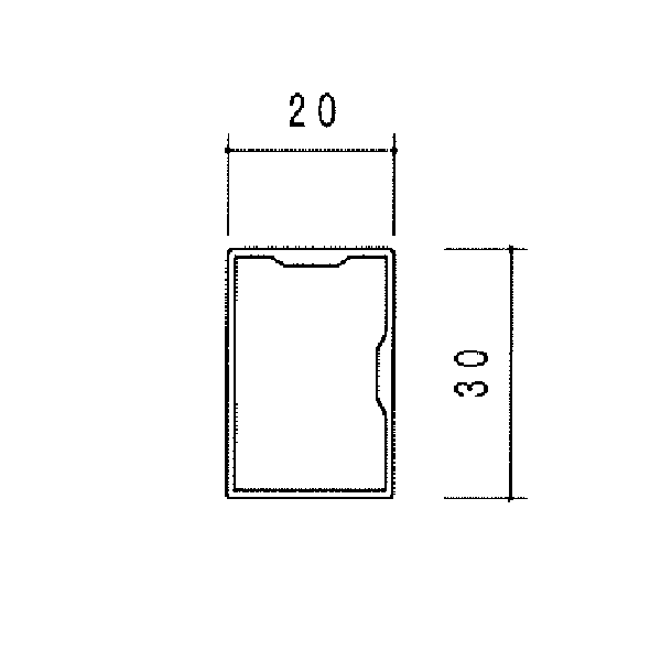 スクリーン格子 30x20 KT-PS3020 【定尺=6000】