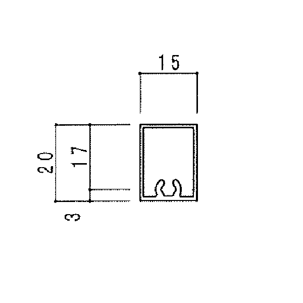 竪格子20ｘ15角パイプ KT-P2015【定尺=5700】