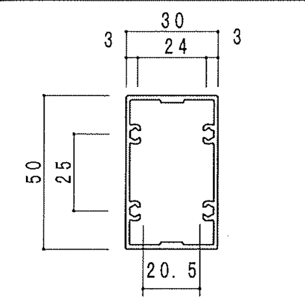 50ｘ30角パイプ KT-1194 【定尺=4400】